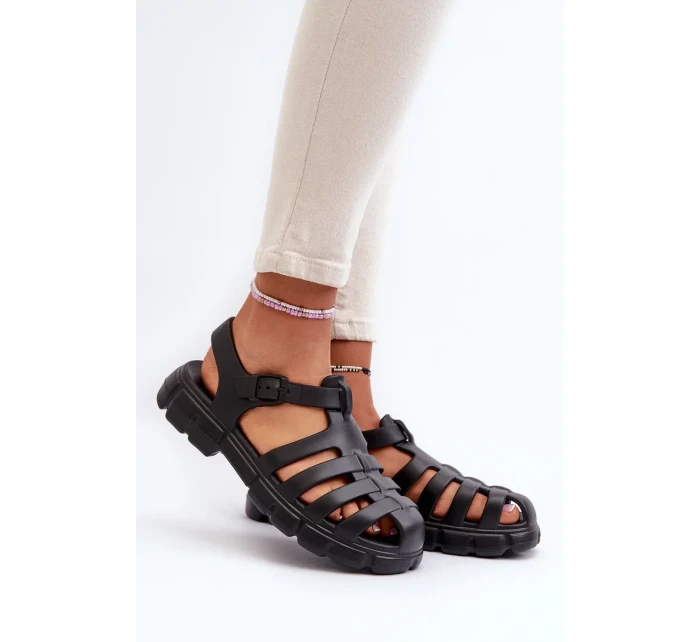 Dámské pěnové římské sandály Black Gasaria Dámské pěnové římské sandály Black Gasaria
