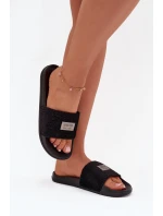 Dámské pantofle na pěnové podešvi s kožíškem Big Star – černé