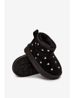 Dětské sněhule se srdíčky Gracina – černé