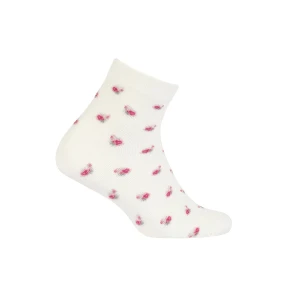 TENKÉ PONOŽKY BARVA 2-6 LET DÍVKY OFF WHITE 21-23