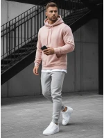 Pánská mikina s kapucí růžová Dstreet BX4845