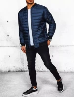 Pánská prošívaná bunda bomber navy blue FashionStreet TX4416