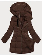Dámská bunda s kapucí J Style čokoládová (5M3231-158)