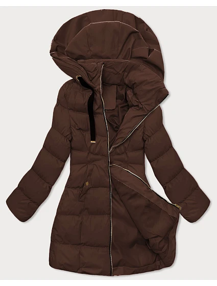 Dámská bunda s kapucí J Style čokoládová (5M3231-158)