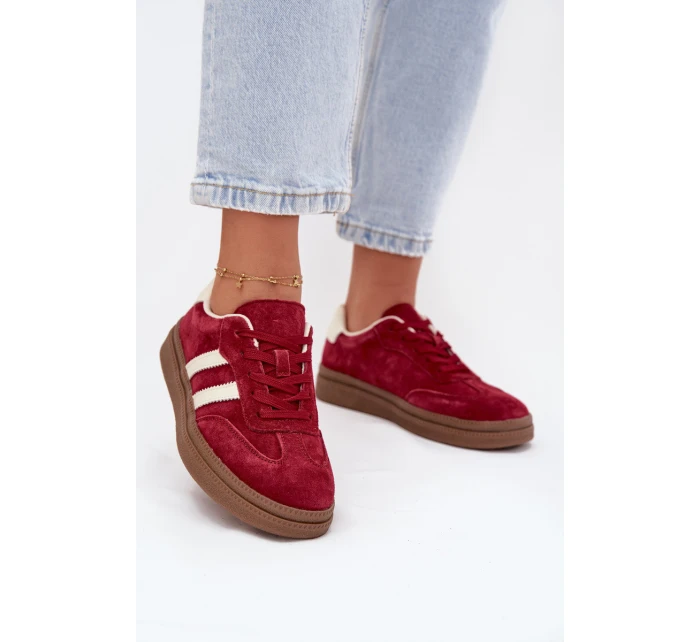 Dámské semišové tenisky na platformě bordové model 21708116 - EVENTO Dámské semišové tenisky na platformě bordové model 21708116 - EVENTO