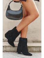 Dámské Kotníkové Boty S A Zlatými Přezkami model 21709054 - Boto Dámské Kotníkové Boty S A Zlatými Přezkami model 21709054 - Boto