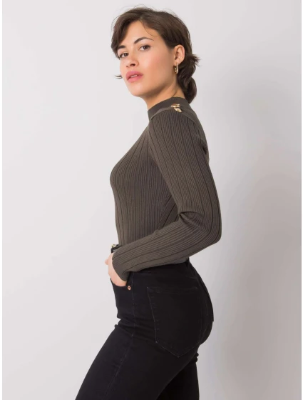 Jumper EM SW MCY02213.91 tmavá khaki