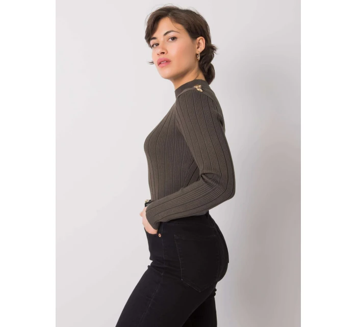 Jumper EM SW MCY02213.91 tmavá khaki