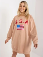 Bluza VI BL model 19755088 ciemny bezowy - FPrice Bluza VI BL model 19755088 ciemny bezowy - FPrice