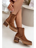 Dámské Kotníkové Boty Na Podpatku Z Eko Semiše Zateplené Tmavě Hnědé Nevitas Dámské Kotníkové Boty Na Podpatku Z Eko Semiše Zateplené Tmavě Hnědé Nevitas