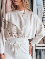 Dámská mikina oversize butterscotch ELEGRA ecru FashionStreet RY2795 Dámská mikina oversize butterscotch ELEGRA ecru FashionStreet RY2795