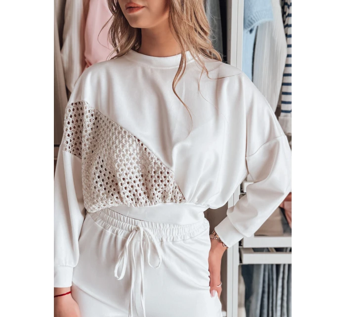 Dámská mikina oversize butterscotch ELEGRA ecru FashionStreet RY2795 Dámská mikina oversize butterscotch ELEGRA ecru FashionStreet RY2795