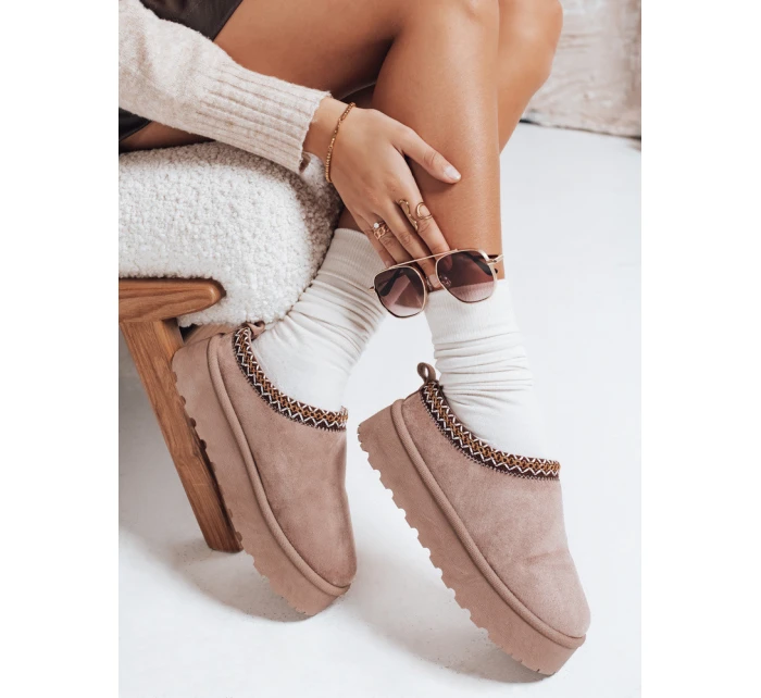 Dámské sněhule s vyšívaným béžové Dstreet model 21993271 - FashionStreet