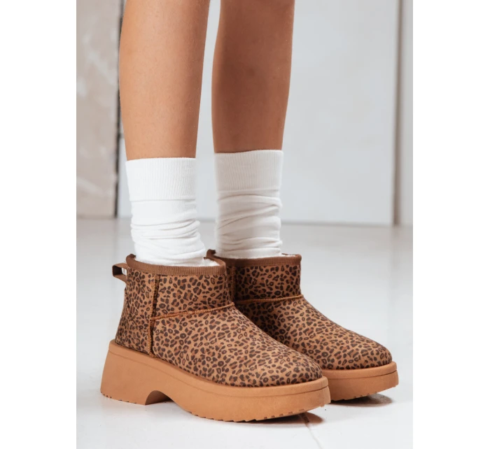 Dámské sněhule na silné podrážce s leopardím potiskem FashionStreet ZY1280 Dámské sněhule na silné podrážce s leopardím potiskem FashionStreet ZY1280