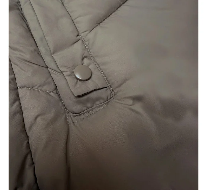 Béžová dámská vypasovaná bunda s kapucí model 20991167 - J.STYLE