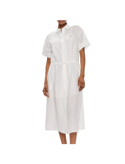 PLÁTĚNÉ MIDI ŠATY TOMMY HILFIGER