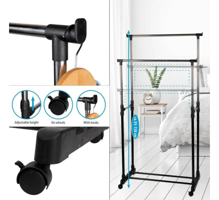 Šatní skříň šatní skříň 75x42x93-158CM ALPINA