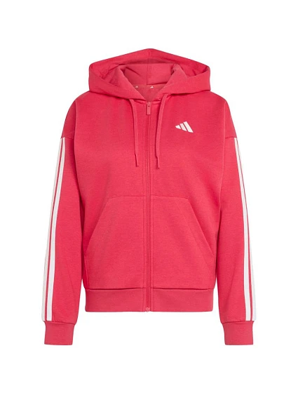 Dámská mikina Essentials 3Stripes FullZip Fleece Hoodie, růžová, model 22371064 - ADIDAS
