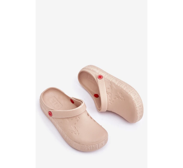 Dámské Lehké Pantofle Big Star II275008 Béžové Dámské Lehké Pantofle Big Star II275008 Béžové