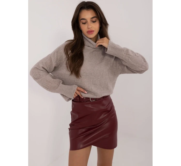 Sweter AT SW beżowy model 20470362 - FPrice Sweter AT SW beżowy model 20470362 - FPrice