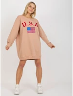 Bluza VI BL model 19755088 ciemny bezowy - FPrice Bluza VI BL model 19755088 ciemny bezowy - FPrice