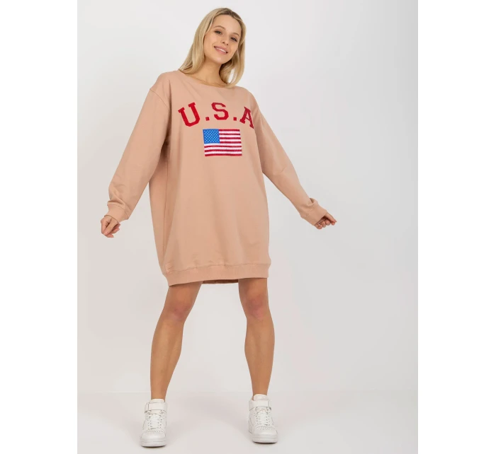 Bluza VI BL model 19755088 ciemny bezowy - FPrice Bluza VI BL model 19755088 ciemny bezowy - FPrice