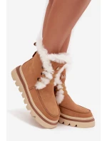 Dámské sněhule z přírodního semiše Lee Cooper – camel Dámské sněhule z přírodního semiše Lee Cooper – camel