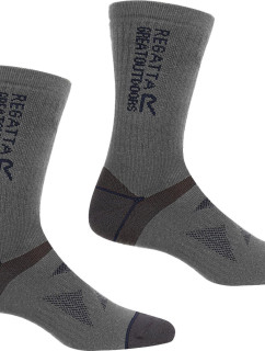 Pánské ponožky Regatta RUH041 2 Pair Wool Hiker N20 šedé
