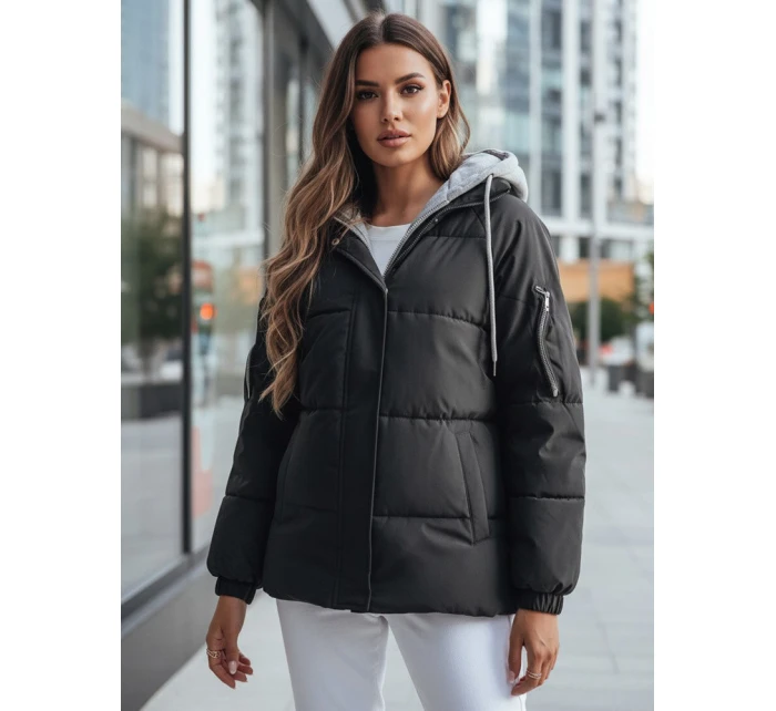 Dámská prošívaná zimní bunda SPACE black FashionStreet TY4070