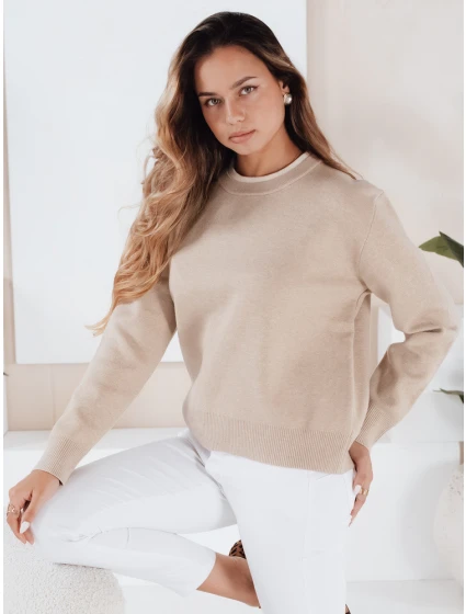 Dámský základní svetr beige Dstreet model 21990981 - FashionStreet