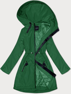 Zelená dámská bunda s kapucí Miss TiTi (2832)