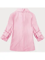 Světle růžové tenké sako s nařasenými rukávy (22-356) Světle růžové tenké sako s nařasenými rukávy (22-356)