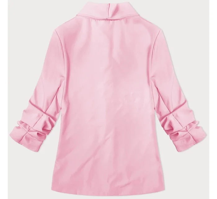 Světle růžové tenké sako s nařasenými rukávy (22-356) Světle růžové tenké sako s nařasenými rukávy (22-356)