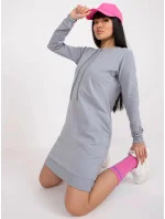 Šedé dámské teplákové mini šaty (A-006.73)