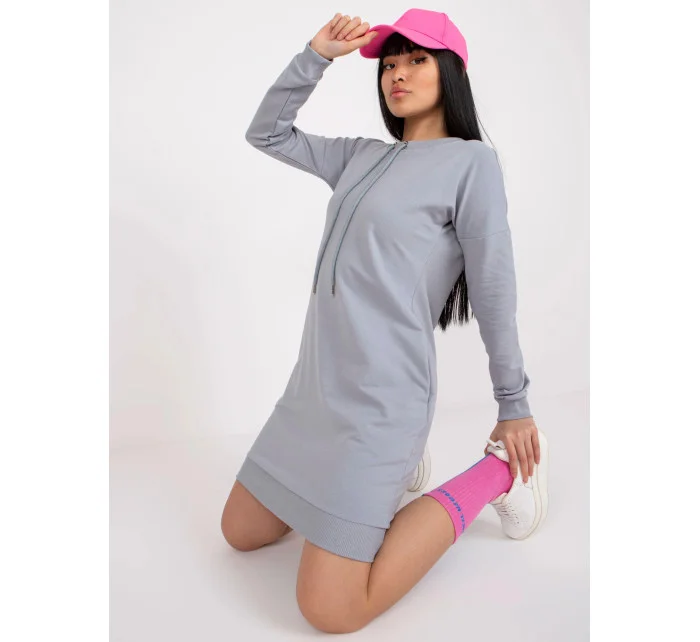 Šedé dámské teplákové mini šaty (A-006.73)