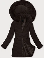 Dámská bunda s kapucí J Style čokoládová (16M9121-158)