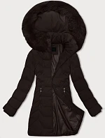 Dámská bunda s kapucí J Style čokoládová (16M9121-158)