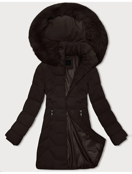 Dámská bunda s kapucí J Style čokoládová (16M9121-158) Dámská bunda s kapucí J Style čokoládová (16M9121-158)