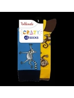 Veselé ponožky 2 páry CRAZY SOCKS 2x - BELLINDA - šedá