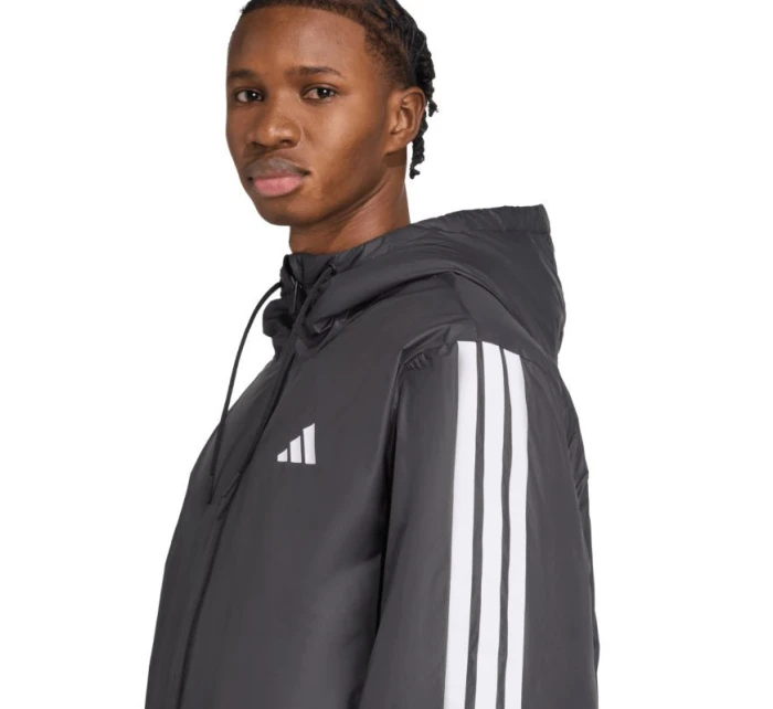 Pánská bunda Essentials 3Stripes Insulated Hooded Jacket black pánské oblečení model 21391449 - ADIDAS