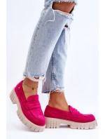 Dámské semišové nazouvací boty Fuchsie model 21623123 - Boto Dámské semišové nazouvací boty Fuchsie model 21623123 - Boto