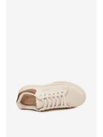 Dámské tenisky na platformě Big Star – béžové Dámské tenisky na platformě Big Star – béžové