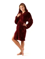 Dámský župan Lilly extra s kapucí 3/4 Vínová model 21800747 - Vestis Dámský župan Lilly extra s kapucí 3/4 Vínová model 21800747 - Vestis