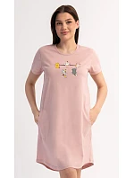 Dámské domácí šaty s krátkým rukávem model 22405619 - Vienetta Dámské domácí šaty s krátkým rukávem model 22405619 - Vienetta