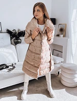 Dámský prošívaný kabát LONDON PREMIUM camel FashionStreet TY3346