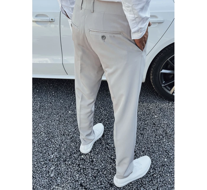 Pánské elegantní kalhoty světle šedé Dstreet model 21975902 - FashionStreet