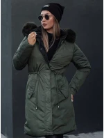 Dámská zimní bunda TRENDNEL s oboustrannou kapucí zelená FashionStreet TY4589