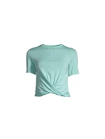 CASALL Delight Short Wrap Tee mint CASALL Delight Short Wrap Tee mint