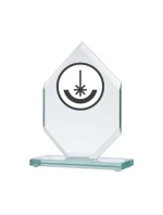 Trofeum szklane grawerowane
