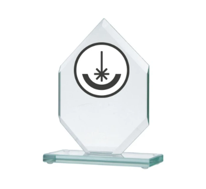 Trofeum szklane grawerowane